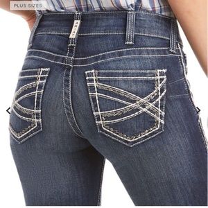 ARIAT R.E.A.L. Mid Rise Stretch Entwined Boot Cut Jean 31R
